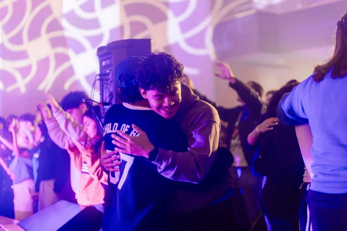 A moment together at Young Adults